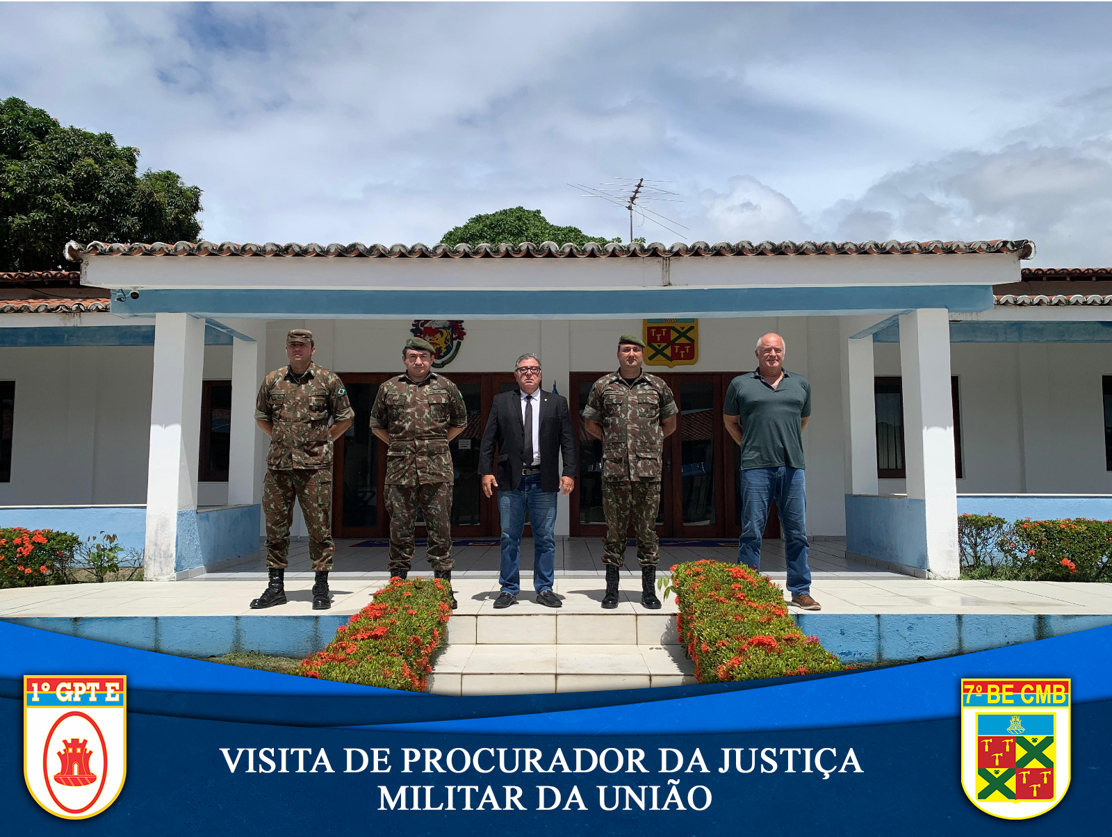 O 7º BATALHÃO DE ENGENHARIA DE COMBATE RECEBE VISITA DE PROCURADOR DA JUSTIÇA MILITAR DA UNIÃO
