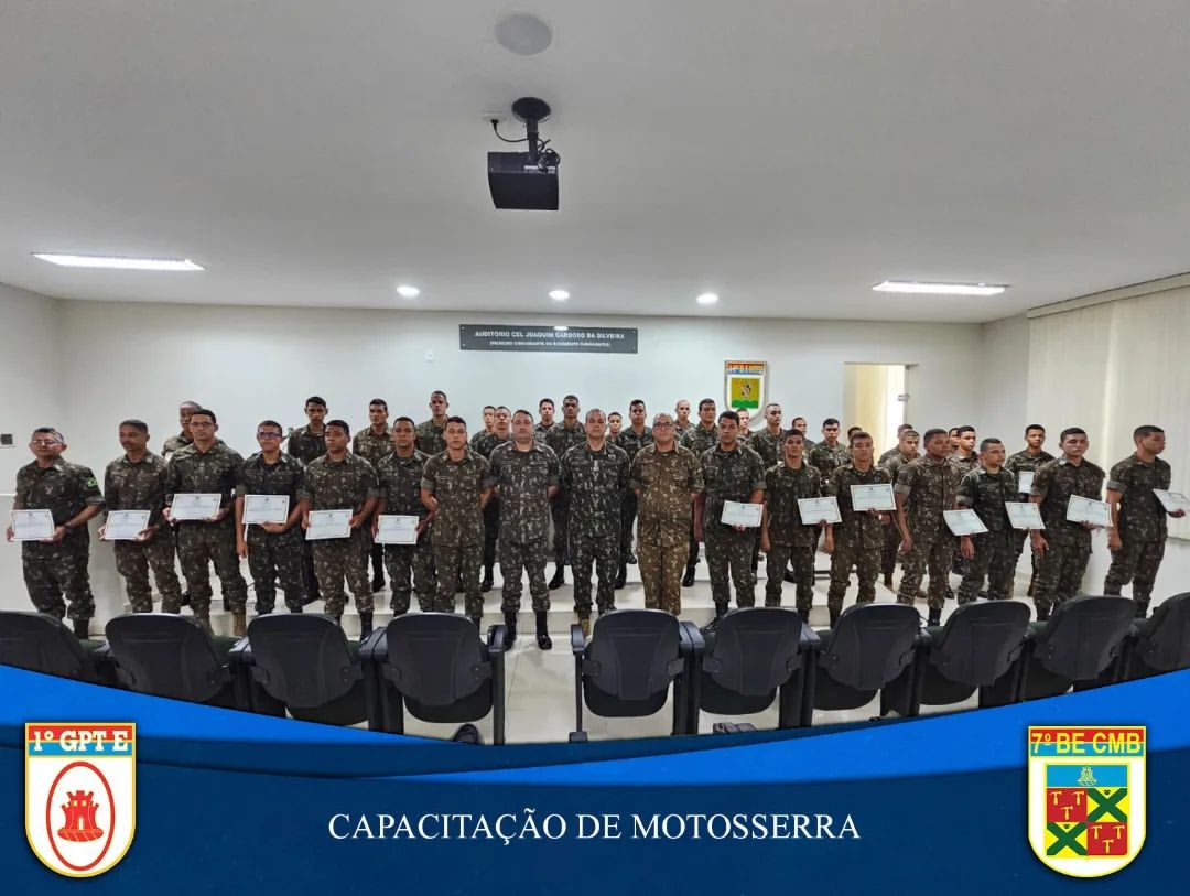 ESTÁGIO DE MOTOSERRA REALIZADO PELO 7º BATALHÃO DE ENGENHARIA DE COMBATE NA GUARNIÇÃO DE RECIFE